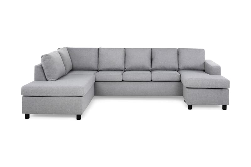 Crazy 5-personers Venstrevendt U-formet Sofa med Chaiselong i Stof - Grå - Møbler - Sofaer - U Sofa