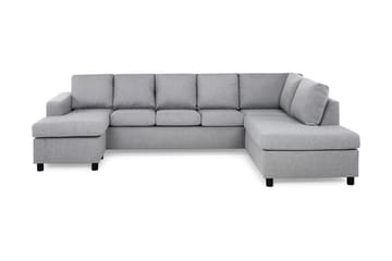Crazy 5-personers Højrevendt U-formet X-Large Sofa med Chaiselong i Stof