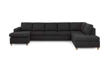 Crazy 5-personers Højrevendt U-formet X-Large Sofa med Chaiselong i Stof