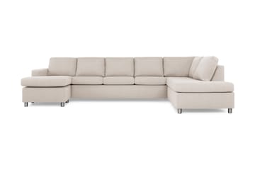 Crazy 5-personers Højrevendt U-formet X-Large Sofa med Chaiselong i Stof