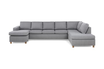 Crazy 5-personers Højrevendt U-formet X-Large Sofa med Chaiselong i Stof