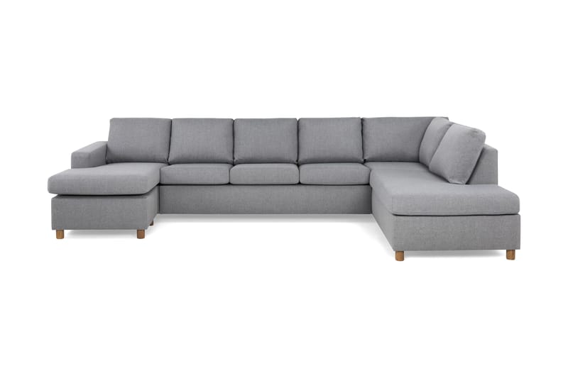 Crazy 5-personers Højrevendt U-formet X-Large Sofa med Chaiselong i Stof - Grå - Møbler - Sofaer - U Sofa