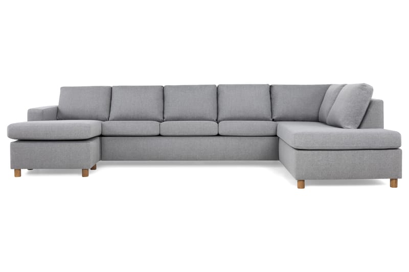 Crazy 5-personers Højrevendt U-formet X-Large Sofa med Chaiselong i Stof - Grå - Møbler - Sofaer - U Sofa