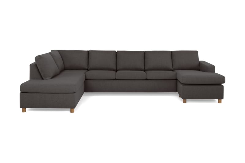 Crazy 5-personers Venstrevendt U-formet X-Large Sofa med Chaiselong i Stof - Mørkegrå - Møbler - Sofaer - U Sofa