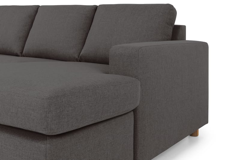 Crazy 5-personers Venstrevendt U-formet X-Large Sofa med Chaiselong i Stof - Mørkegrå - Møbler - Sofaer - U Sofa