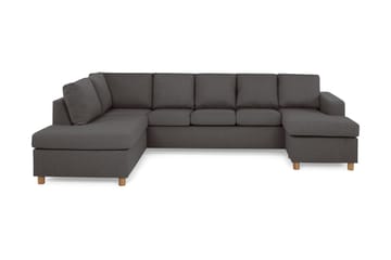 Crazy 5-personers Venstrevendt U-formet Sofa med Chaiselong i Stof
