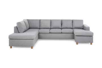 Crazy 5-personers Venstrevendt U-formet Sofa med Chaiselong i Stof