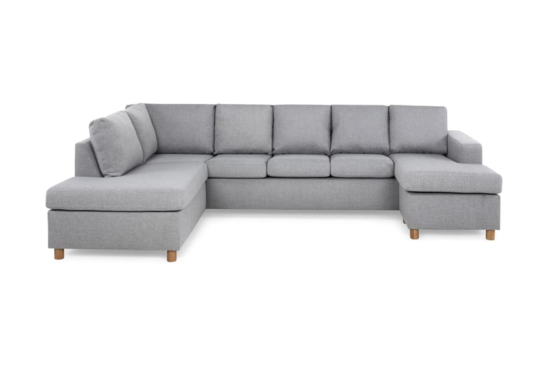 Crazy 5-personers Venstrevendt U-formet Sofa med Chaiselong i Stof - Grå - Møbler - Sofaer - U Sofa