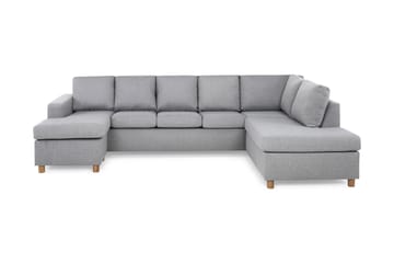 Crazy 5-personers Højrevendt U-formet X-Large Sofa med Chaiselong i Stof