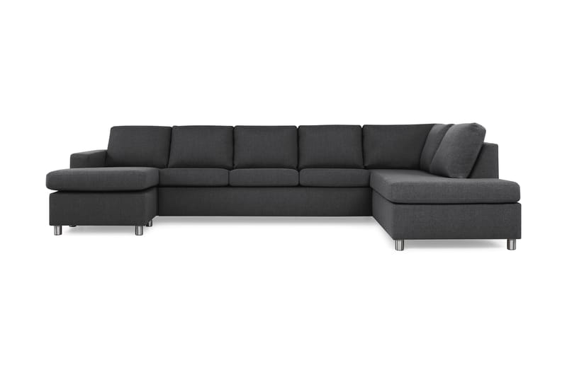 Crazy 5-personers Højrevendt U-formet X-Large Sofa med Chaiselong i Stof - Mørkegrå - Møbler - Sofaer - U Sofa