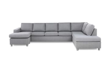 Crazy 5-personers Højrevendt U-formet X-Large Sofa med Chaiselong i Stof