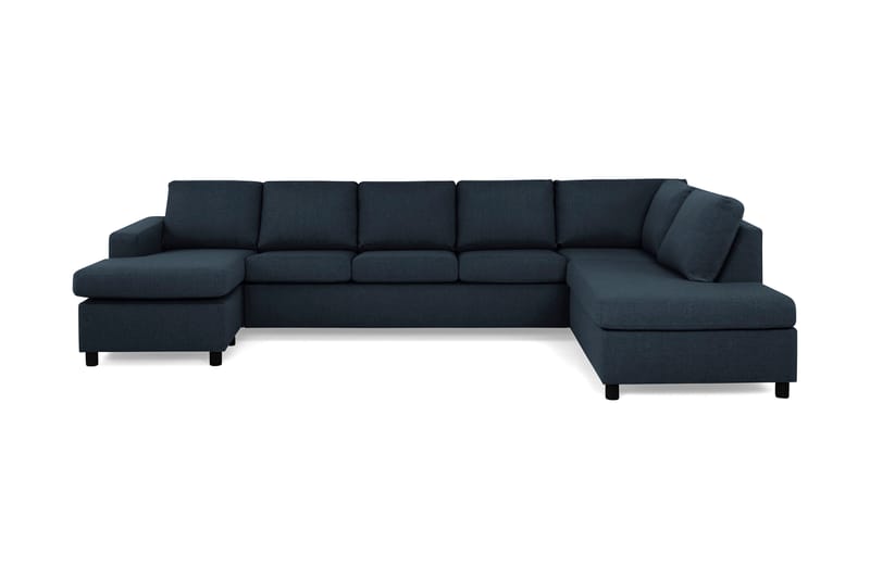 Crazy 5-personers Højrevendt U-formet X-Large Sofa med Chaiselong i Stof - Blå - Møbler - Sofaer - U Sofa