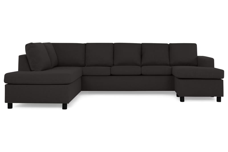 Crazy 5-personers Venstrevendt U-formet Sofa med Chaiselong i Stof - Antracit - Møbler - Sofaer - U Sofa