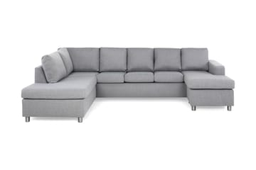Crazy 5-personers Venstrevendt U-formet Sofa med Chaiselong i Stof