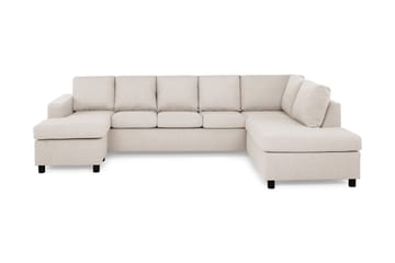 Crazy 5-personers Højrevendt U-formet X-Large Sofa med Chaiselong i Stof