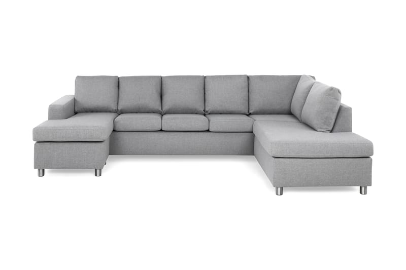 Crazy 5-personers Højrevendt U-formet X-Large Sofa med Chaiselong i Stof - Grå - Møbler - Sofaer - U Sofa