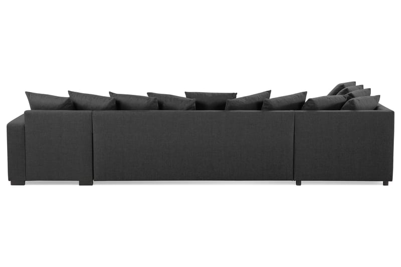 Crazy 5-personers Venstrevendt U-formet X-Large Sofa med Divan og Chaiselong i Stof inkl. Kuvertpuder - Mørkegrå - Møbler - Sofaer - U Sofa