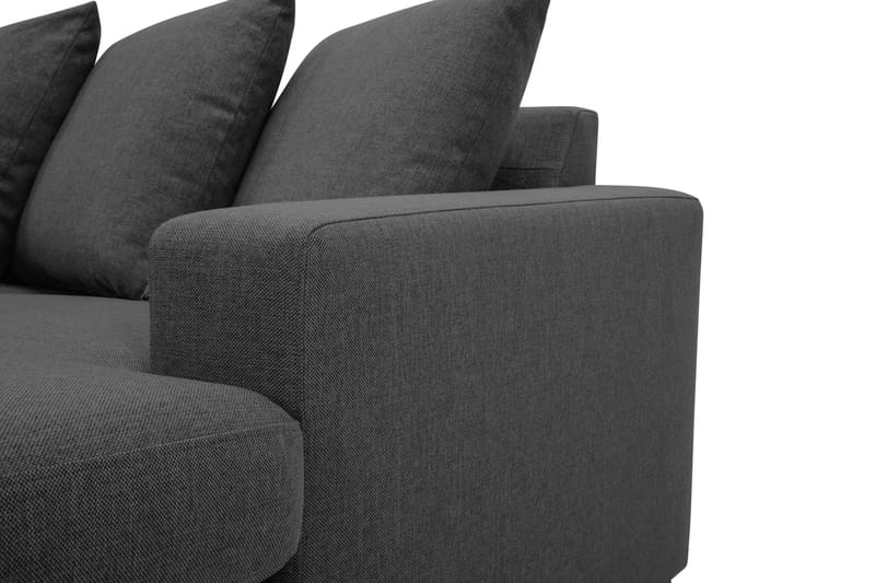 Crazy 5-personers Venstrevendt U-formet X-Large Sofa med Divan og Chaiselong i Stof inkl. Kuvertpuder - Mørkegrå - Møbler - Sofaer - U Sofa
