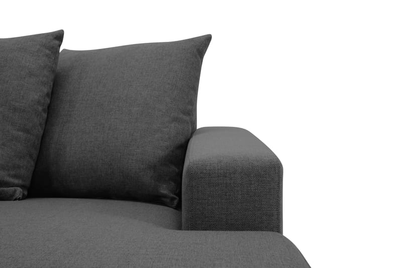 Crazy 5-personers Venstrevendt U-formet X-Large Sofa med Divan og Chaiselong i Stof inkl. Kuvertpuder - Mørkegrå - Møbler - Sofaer - U Sofa