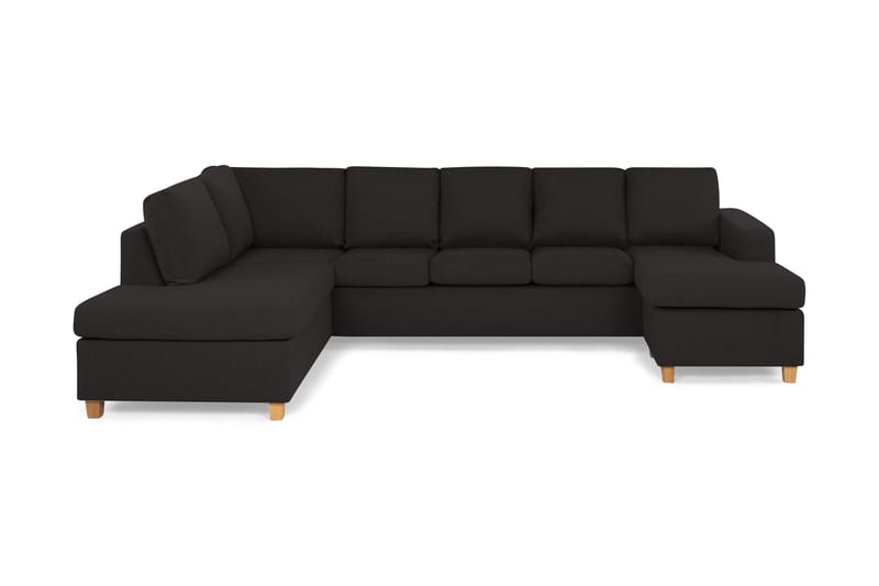 Crazy 5-personers Venstrevendt U-formet Sofa med Chaiselong i Stof - Antracit - Møbler - Sofaer - U Sofa