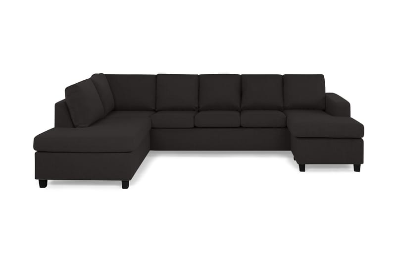 Crazy 5-personers Venstrevendt U-formet Sofa med Chaiselong i Stof - Antracit - Møbler - Sofaer - U Sofa