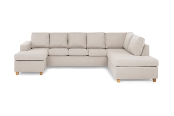 Crazy 5-personers Højrevendt U-formet X-Large Sofa med Chaiselong i Stof
