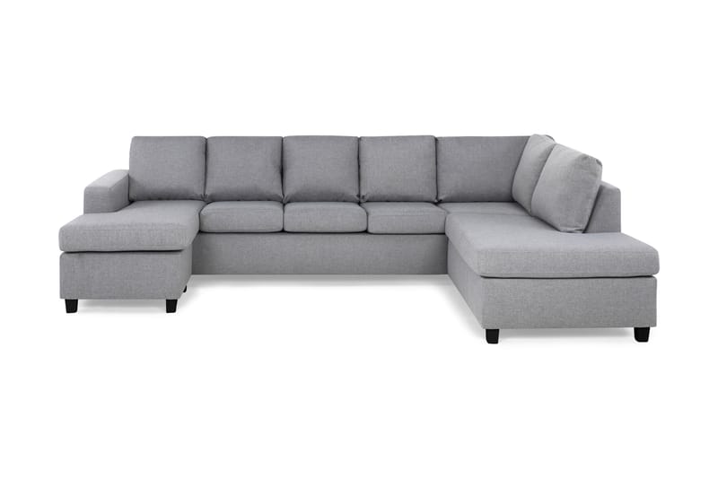 Crazy 5-personers Højrevendt U-formet X-Large Sofa med Chaiselong i Stof - Grå - Møbler - Sofaer - U Sofa