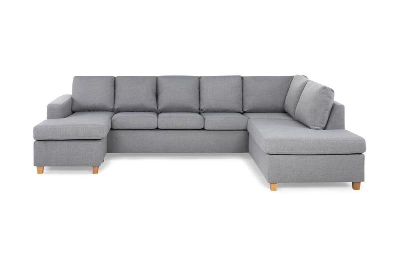 Crazy 5-personers Højrevendt U-formet X-Large Sofa med Chaiselong i Stof - Grå - Møbler - Sofaer - U Sofa