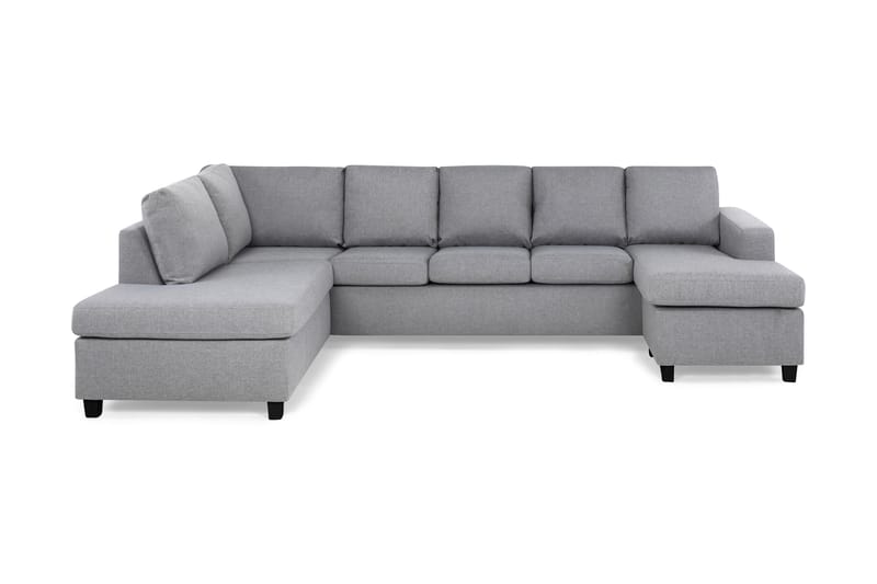 Crazy 5-personers Venstrevendt U-formet Sofa med Chaiselong i Stof - Grå - Møbler - Sofaer - U Sofa