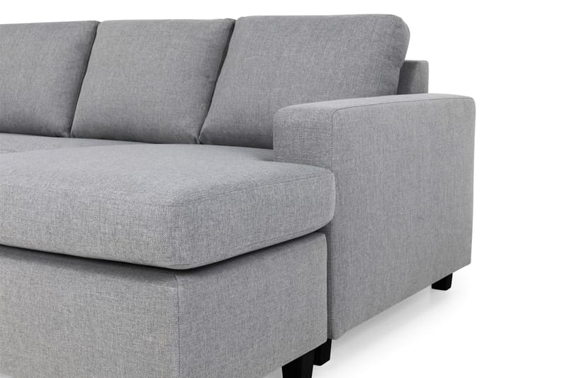 Crazy 5-personers Venstrevendt U-formet Sofa med Chaiselong i Stof - Grå - Møbler - Sofaer - U Sofa