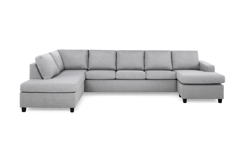 Crazy 5-personers Venstrevendt U-formet X-Large Sofa med Chaiselong i Stof - Grå - Møbler - Sofaer - U Sofa