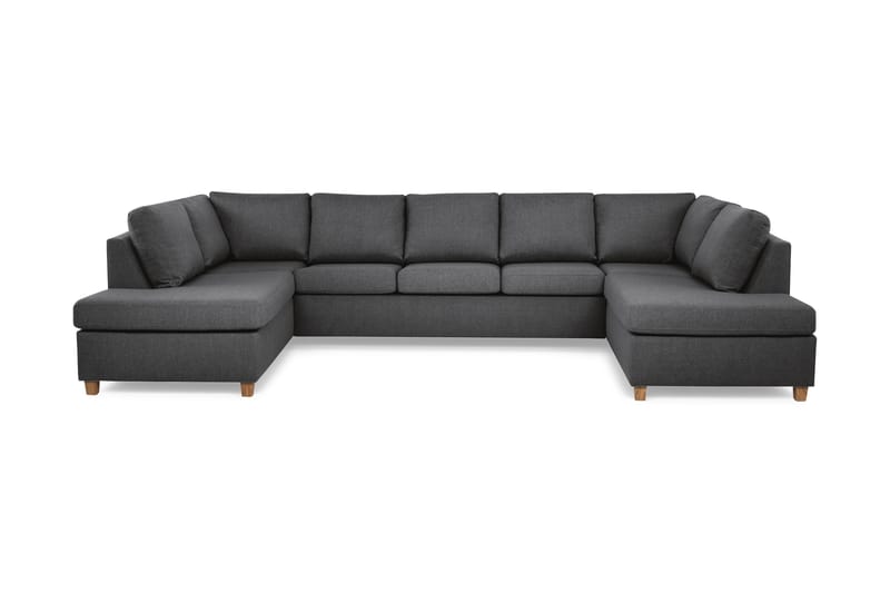 Crazy 5-personers U-formet Sofa med dobbeltchaiselong i Stof - Mørkegrå - Møbler - Sofaer - U Sofa