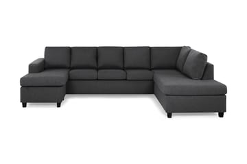 Crazy 5-personers Højrevendt U-formet X-Large Sofa med Chaiselong i Stof