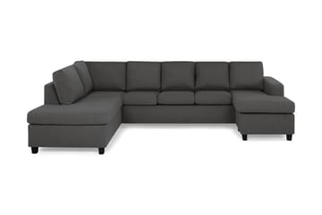 Crazy 5-personers Venstrevendt U-formet Sofa med Chaiselong i Stof