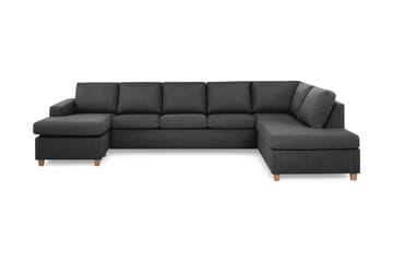 Crazy 5-personers Højrevendt U-formet X-Large Sofa med Chaiselong i Stof