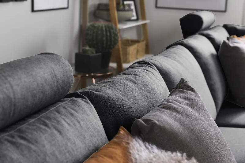 Crazy 5-personers U-formet Sofa med dobbeltchaiselong i Stof - Mørkegrå - Møbler - Sofaer - U Sofa