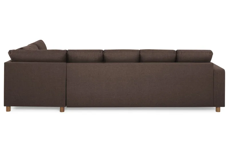Crazy 5-personers Højrevendt U-formet X-Large Sofa med Chaiselong i Stof - Brun - Møbler - Sofaer - U Sofa