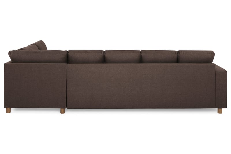 Crazy 5-personers Højrevendt U-formet X-Large Sofa med Chaiselong i Stof - Brun - Møbler - Sofaer - U Sofa