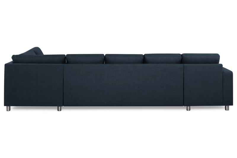 Crazy 5-personers Højrevendt U-formet X-Large Sofa med Chaiselong i Stof - Blå - Møbler - Sofaer - U Sofa