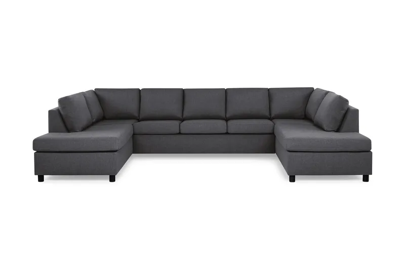 Crazy 5-personers U-formet Sofa med dobbeltchaiselong i Stof - Mørkegrå - Møbler - Sofaer - U Sofa