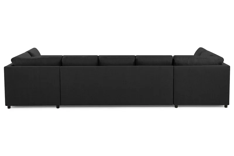 Crazy 5-personers U-formet Sofa med dobbeltchaiselong i Stof - Antracit - Møbler - Sofaer - U Sofa
