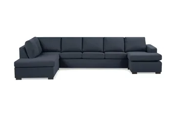 Crazy 5-personers Venstrevendt U-formet X-Large Sofa med Chaiselong i Stof