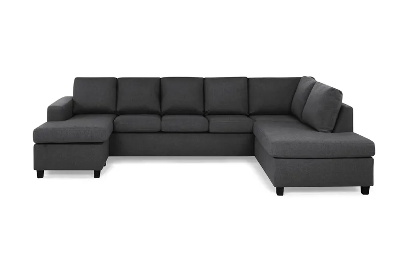 Crazy 5-personers Højrevendt U-formet X-Large Sofa med Chaiselong i Stof - Mørkegrå - Møbler - Sofaer - U Sofa