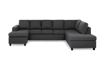 Crazy 5-personers Højrevendt U-formet X-Large Sofa med Chaiselong i Stof