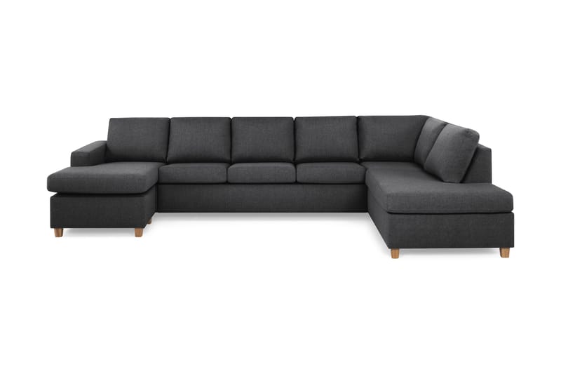 Crazy 5-personers Højrevendt U-formet X-Large Sofa med Chaiselong i Stof - Mørkegrå - Møbler - Sofaer - U Sofa