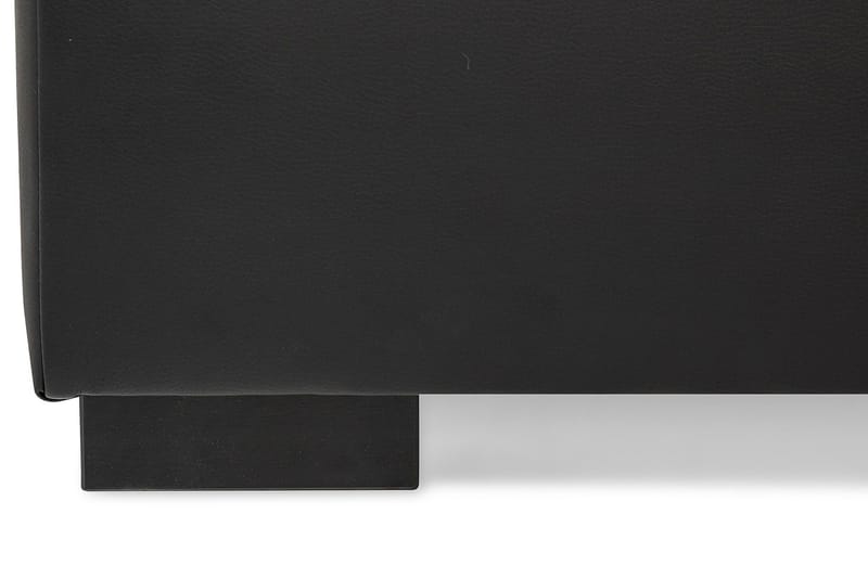 Crazy 5-personers Højrevendt U-formet X-Large Sofa med Chaiselong i Kunstlæder - Sort - Møbler - Sofaer - U Sofa