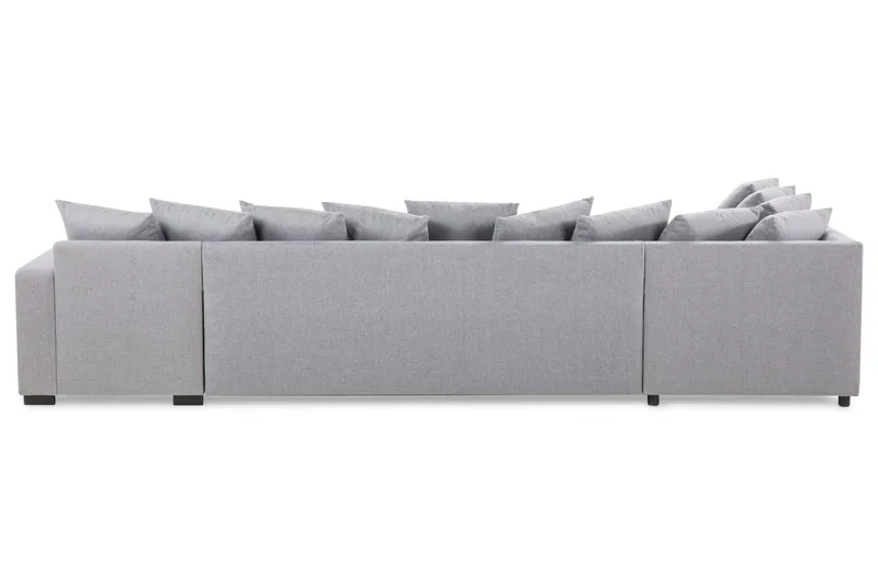 Crazy 5-personers Venstrevendt U-formet X-Large Sofa med Divan og Chaiselong i Stof inkl. Kuvertpuder - Grå - Møbler - Sofaer - U Sofa