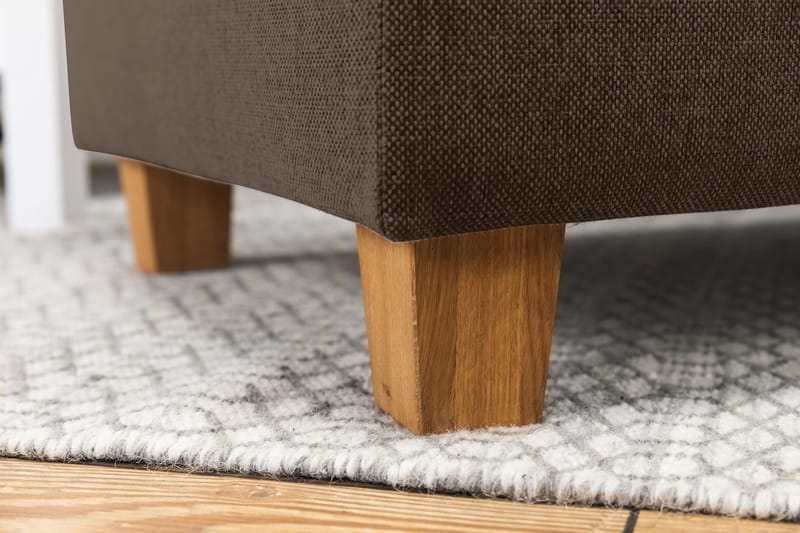 Crazy 5-personers Venstrevendt U-formet X-Large Sofa med Chaiselong i Stof - Brun - Møbler - Sofaer - U Sofa