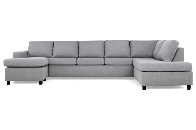 Crazy 5-personers Højrevendt U-formet X-Large Sofa med Chaiselong i Stof - Grå - Møbler - Sofaer - U Sofa