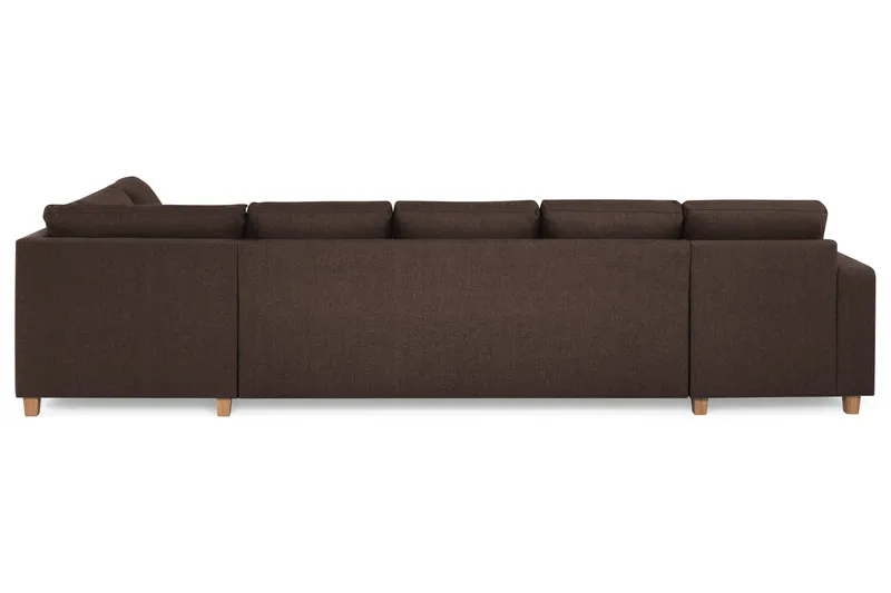 Crazy 5-personers Højrevendt U-formet X-Large Sofa med Chaiselong i Stof - Brun - Møbler - Sofaer - U Sofa